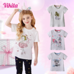 Summer Unicorn T-Shirt for Girls: Cartoon Cotton Kids Tops and Tees for Toddlers' Clothing Ages 3-8 - Image 7