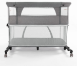 Baby Crib,3 in 1 Bassinet for Baby,Bedside Sleeper Bedside Baby Bassinets Crib for Newborn,Adjustable Portable Baby Bed for Infant/Baby,Gray - Image 8