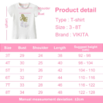 Summer Unicorn T-Shirt for Girls: Cartoon Cotton Kids Tops and Tees for Toddlers' Clothing Ages 3-8 - Image 13