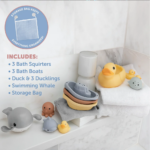 My First Bathtime 12-Piece Gift Set, Bath Toy Favorites with Storage Bag - - Image 2