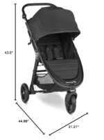 City Mini GT2 All-Terrain Stroller, Jet - Image 21