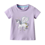 Summer Unicorn T-Shirt for Girls: Cartoon Cotton Kids Tops and Tees for Toddlers' Clothing Ages 3-8 - Image 12