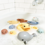 My First Bathtime 12-Piece Gift Set, Bath Toy Favorites with Storage Bag - - Image 3