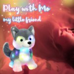 "Glowing  LED Plush Husky: Light-Up Stuffed Animal Dog for Kids, Gray, 12''" - Image 6