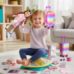 "Doll Travel Adventure Set for 18-Inch Dolls - Includes Suitcase, Clothes, Accessories, and More!" - Image 7