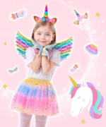 "Enchanted Fairy and Mermaid Princess Dress-Up Trunk - 19 Piece Pretend Play Costume Set for Girls Ages 3-6" - Image 2