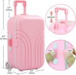 "Ultimate 18 Inch Doll Travel Set - Includes Suitcase, Clothes, Accessories, and Toy Pet!" - Image 3