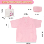 "Deluxe Toy Doctor Kit for Girls - Includes Dog Toy, Stethoscope, and Dress-Up Costume - Perfect Gift for Kids Ages 3-6!" - Image 2