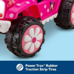 Kid Trax  Minnie Mouse 6V Ride-On Toy - Flower Power 4X4 Battery Powered Outdoor Toy - Ages 3-5 - Up to 60 Lbs - Working Headlights and Sounds - Pink Minnie Mouse Ride-On for Toddlers, Girls, Boys - Image 6