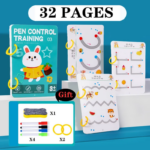 Montessori Pen Control Training Workbook for Children: Reusable Magic Practice Copybook - Image 8