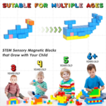 "Colorful Magnetic Building Blocks Set for Kids - 42 Piece Educational Toy for Boys and Girls, Ages 3-8" - Image 3