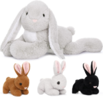 "Adorable 24" Giant Bunny Stuffed Animal Set with 3 Baby Bunnies - Perfect Easter Gift for Kids!" - Image 16