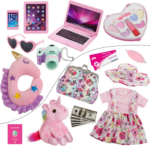 "Ultimate 18 Inch Doll Travel Set - Includes Suitcase, Clothes, Accessories, and Toy Pet!" - Image 2