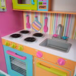 Deluxe Wooden Play Kitchen for Kids with Neon Colors by - Image 6