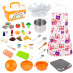 Children's Pretend Play Kitchen Set - 38 Piece Chef Role Playset for Educational Cooking Fun - Image 7