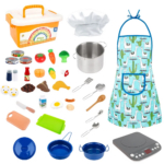 Children's Pretend Play Kitchen Set - 38 Piece Chef Role Playset for Educational Cooking Fun - Image 6