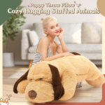 "Jumbo Cuddly Dog Plush Pillow - 51 Inch Giant Stuffed Animal for Kids and Pets" - Image 6