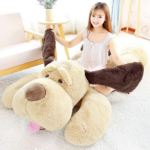 "Jumbo Cuddly Dog Plush Pillow - 51 Inch Giant Stuffed Animal for Kids and Pets"