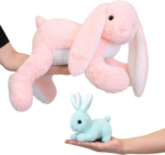 "Adorable 24" Giant Bunny Stuffed Animal Set with 3 Baby Bunnies - Perfect Easter Gift for Kids!" - Image 6