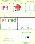 "ABC & 123 Writing Practice Workbook for Kids - Educational Montessori Toy" - Image 2