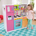 Deluxe Wooden Play Kitchen for Kids with Neon Colors by - Image 2