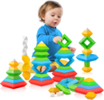"30-Piece Montessori Building Blocks Set: Educational STEM Toys for Toddlers and Preschoolers"