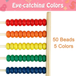 " Wooden Abacus - Colorful Counting Toy for Preschoolers, Develops Coordination and Motor Skills" - Image 6