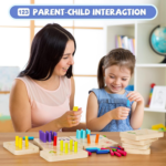 "Wooden Montessori Number Blocks: Fun Counting Peg Board for Toddlers and Preschoolers!" - Image 5