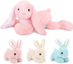 "Adorable 24" Giant Bunny Stuffed Animal Set with 3 Baby Bunnies - Perfect Easter Gift for Kids!"