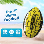 Grip It Waterproof Football, Size 9.25 - Water Football, Beach Football, Kids Games, Beach Ball, Toys & Games - Special Grip Pattern, Double Laced, Light Weight, All Weather Football - Image 2