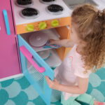 Deluxe Wooden Play Kitchen for Kids with Neon Colors by - Image 9