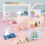 "City Construction Wooden Building Blocks Set - Educational Toddler Toy for 3+ Year Olds" - Image 9