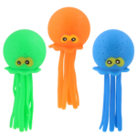 Squishy Squids Light-Up Green Blue Orange Indoor-Outdoor Kids Water Play, Ages 3+, Unisex, 3 Pack