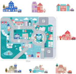 "City Construction Wooden Building Blocks Set - Educational Toddler Toy for 3+ Year Olds" - Image 7