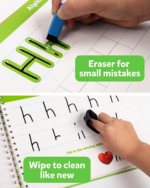 "ABC & 123 Writing Practice Workbook for Kids - Educational Montessori Toy" - Image 6