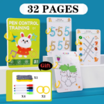 Montessori Pen Control Training Workbook for Children: Reusable Magic Practice Copybook - Image 7