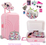 "Ultimate 18 Inch Doll Travel Set - Includes Suitcase, Clothes, Accessories, and Toy Pet!" - Image 4