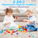 "Montessori Wooden Beads Learning Set for Kids - STEM Preschool Toy Gift" - Image 3