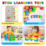 "Colorful Magnetic Building Blocks Set for Kids - 42 Piece Educational Toy for Boys and Girls, Ages 3-8" - Image 5