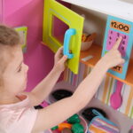 Deluxe Wooden Play Kitchen for Kids with Neon Colors by - Image 3