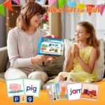 "Interactive Learning Toy Set for Preschoolers - 116Pcs Short Vowel Letters Sorting Spelling Reading Set with Flash Cards, Educational Activities for Boys and Girls Ages 3-5" - Image 8