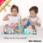 "City Construction Wooden Building Blocks Set - Educational Toddler Toy for 3+ Year Olds" - Image 4