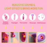 "Deluxe Toy Doctor Kit for Girls - Includes Dog Toy, Stethoscope, and Dress-Up Costume - Perfect Gift for Kids Ages 3-6!" - Image 4