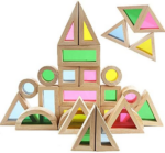 "Rainbow Stacker Building Blocks Set - Educational Wooden Toys for Kids"