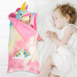 "Rainbow Unicorn Doll Costume Set with Matching Sleeping Bag - Perfect for 18 Inch Dolls!" - Image 7