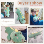 "Jumbo Dinosaur Plush Pillow - Perfect Gift for Kids!" - Image 2