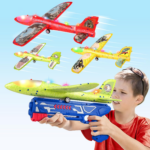 "LED Foam Glider Airplane Launcher - 3 Pack Outdoor Flying Toys for Kids Ages 4-12" - Image 7