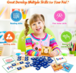"Interactive Learning Toy Set for Preschoolers - 116Pcs Short Vowel Letters Sorting Spelling Reading Set with Flash Cards, Educational Activities for Boys and Girls Ages 3-5" - Image 7