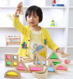 "Rainbow Stacker Building Blocks Set - Educational Wooden Toys for Kids" - Image 2