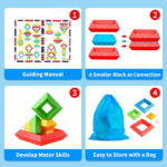 "30-Piece Montessori Building Blocks Set: Educational STEM Toys for Toddlers and Preschoolers" - Image 3